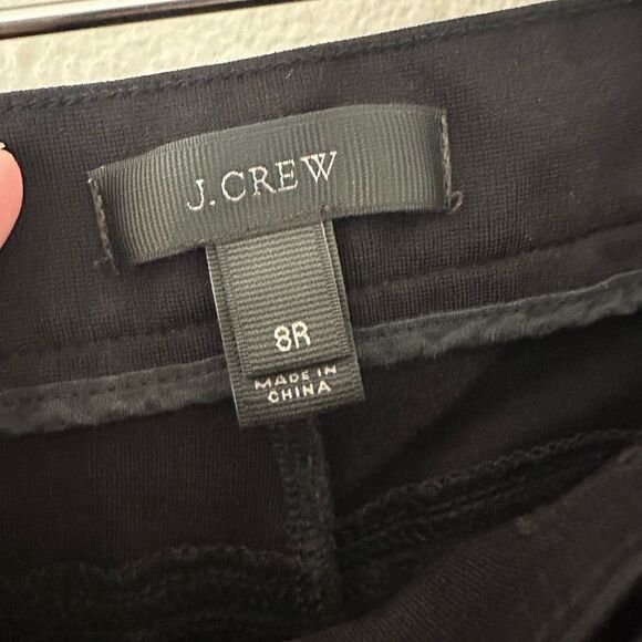 J. Crew Womens Pixie Ankle Stretch Ponte Knit Dress Pants Black Pocket Size 8 R - Picture 3 of 10